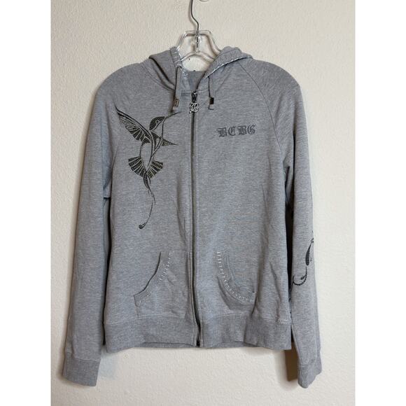 VTG Y2K BCBG Size L/M Grey/black Womens Tracksuit Set 2 Pc Flare Yoga - Picture 9 of 13